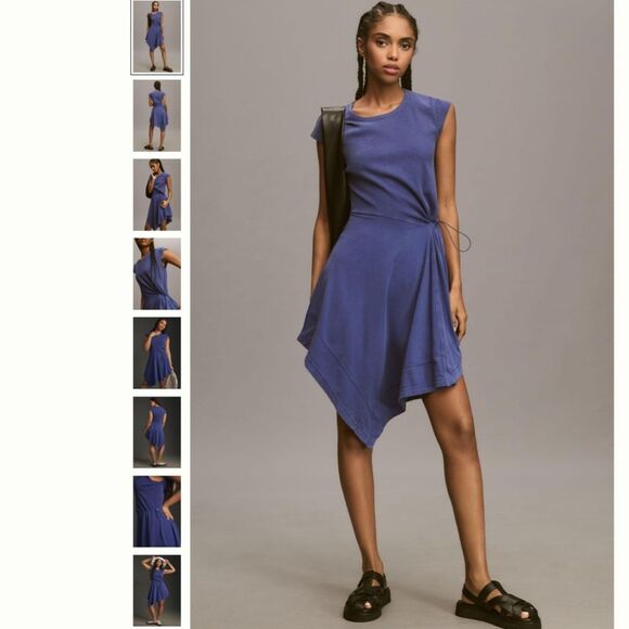 Daily Practice by Anthropologie Short-Sleeve Asymmetrical Midi Dress - Picture 1 of 4